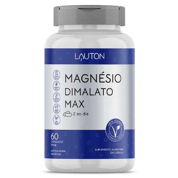 Imagem de Magnesio Dimalato Max Lauton Nutrition 60 Capsulas Vegano