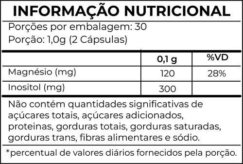 Imagem de Magnésio e Inositol 3 X 60 Cápsulas Flora Nativa