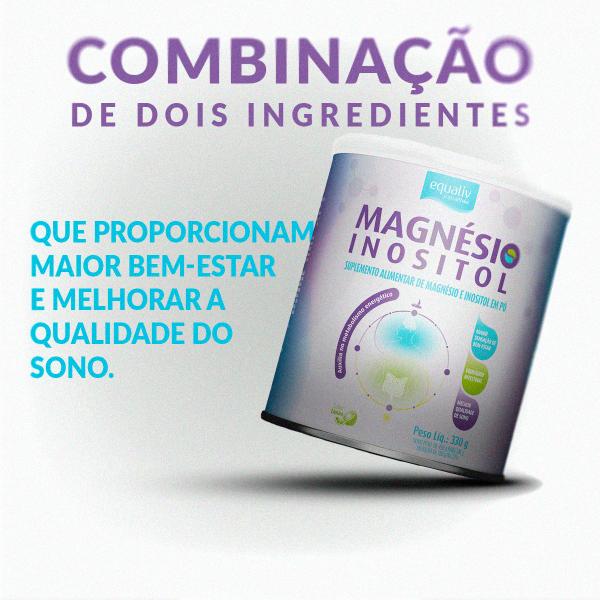 Imagem de Magnésio Inositol Em Pó Sabor Limão 330g  Equaliv