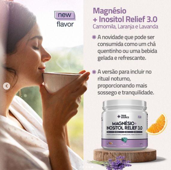 Imagem de Magnesio + Inositol Refief 3.0 Sabor Maracujá e Camomila e Lavanda de 350g-Kit com 02 Unidades- True Source