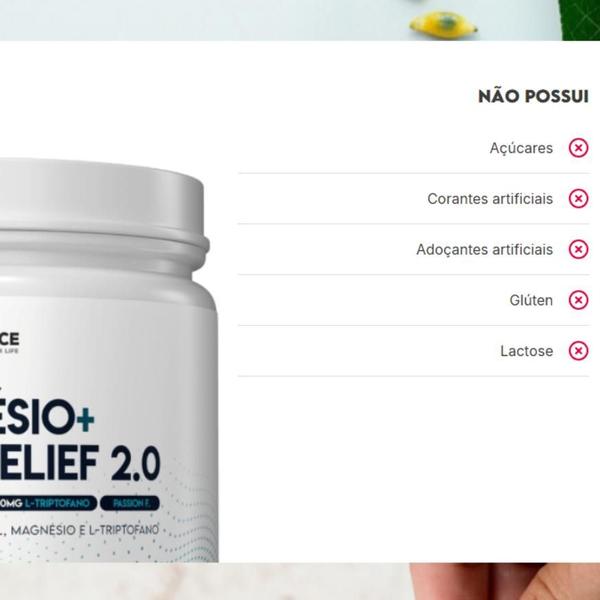 Imagem de Magnesio inositol relief 2.0 maracuja 375g true source