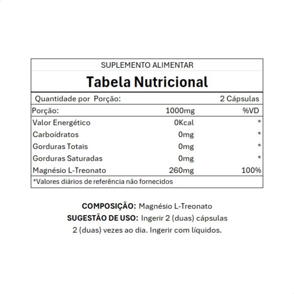 Imagem de Magnésio L-Treonato 120 Cáps Fonte Verde - Matéria Prima Importada
