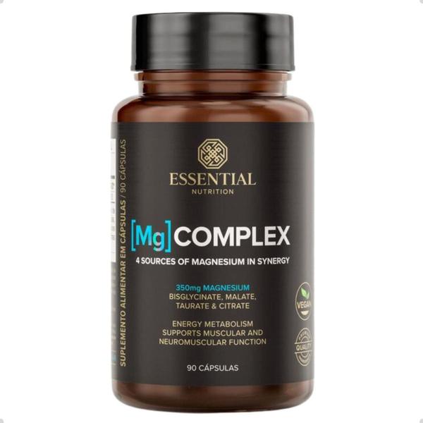 Imagem de Magnesio Mg Complex Vegano Premium 90 Capsulas Essential - Essential Nutrition