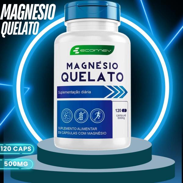 Imagem de Magnesio Quelato 500Mg Puro Maxima Absorção 120Cáps Ecomev