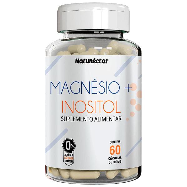 Magnésio Quelato + Inositol Suplemento Natural 60 Cápsulas Concentrado Vitamina Mineral 100% Puro - Natunéctar Magnésio Quelato + Inositol Suplemento Natural 60 Cápsulas Concentrado Vitamina Mineral 100% Puro - Natunéctar
