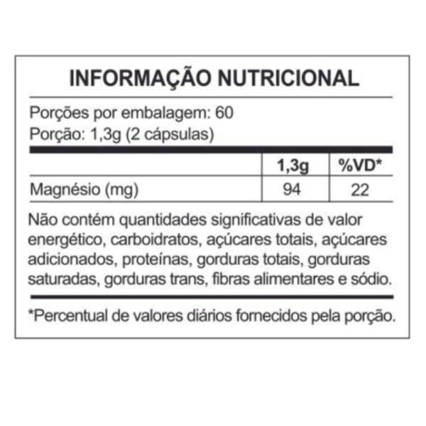 Imagem de Magnésio Taurato Meissen Suplemento Alimentar 120 Cápsulas Sem Glúten Zero Lactose e Sódio