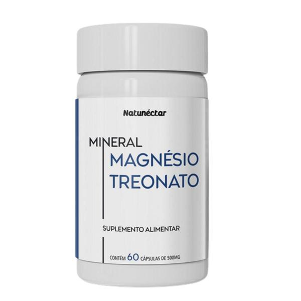 Magnésio Treonato Suplemento Alimentar Natural 100% Puro 60 Capsulas Natunéctar Original Imagem de Magnésio Treonato Suplemento Alimentar Natural 100% Puro 60 Capsulas Natunéctar Original