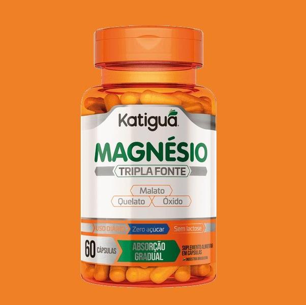 Imagem de Magnésio Tripla Fonte 500mg Com 60 Cápsulas - Katiguá