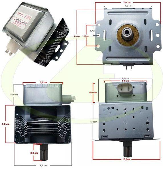 Imagem de Magnetron P/ MICRO-ONDAS NN-ST66LBRU NN-ST66LBRUK NN-ST66LBRUN NN-ST674SRU NN-ST674SRUK NN-ST674SRUN