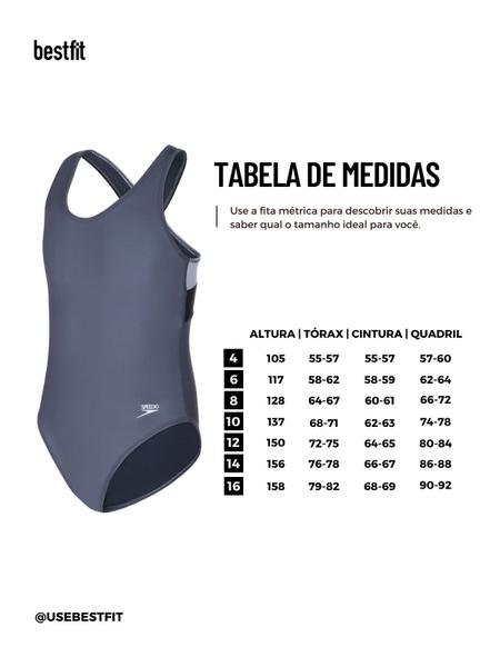 Imagem de Maiô Infantil Cross Harmony Speedo Cinza