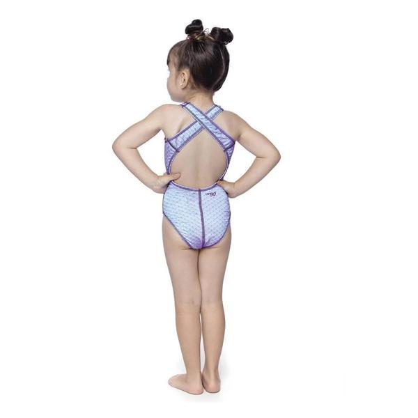 Imagem de Maiô Infantil Feminino Speedo Cross Mermaid Colors Rainbow Lilás - 029897