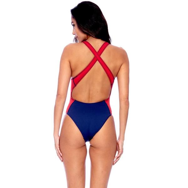 Imagem de Maiô Speedo Cross Slim com Recorte Feminino Natação 029981