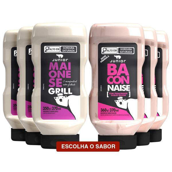 Imagem de Maionese Grill Defumada Baconnaise Junior Kit 3 Frascos