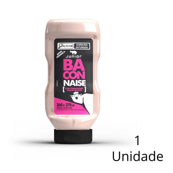 Maionese Junior Sabor Bacon Baconnaise Molho Cremoso 1 Un Em Frasco De 360g Para Lanche Hotel Pousada Porção Imagem de Maionese Junior Sabor Bacon Baconnaise Molho Cremoso 1 Un Em Frasco De 360g Para Lanche Hotel Pousada Porção