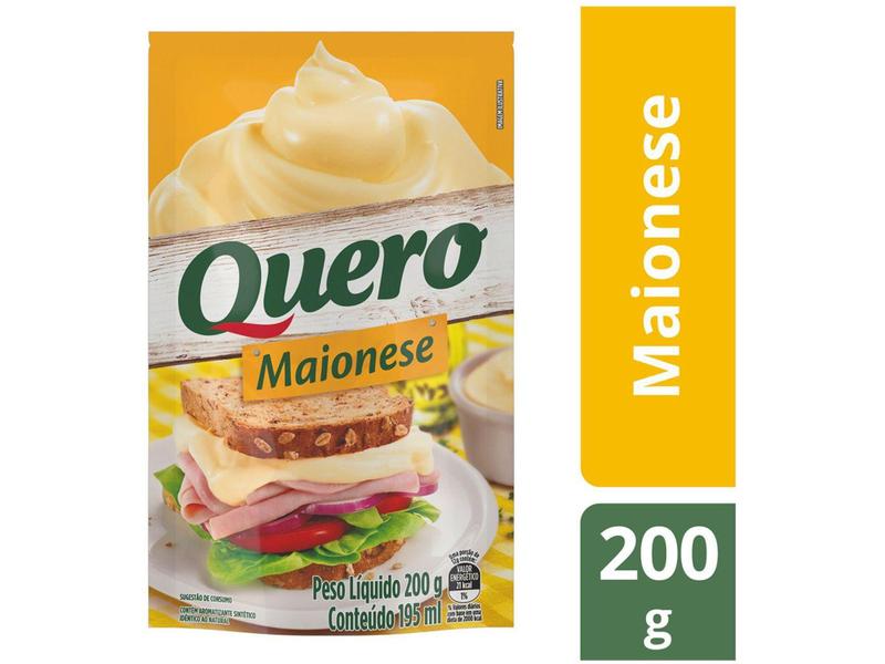 Maionese Quero Tradicional Sachê 200g Imagem de Maionese Quero Tradicional Sachê 200g