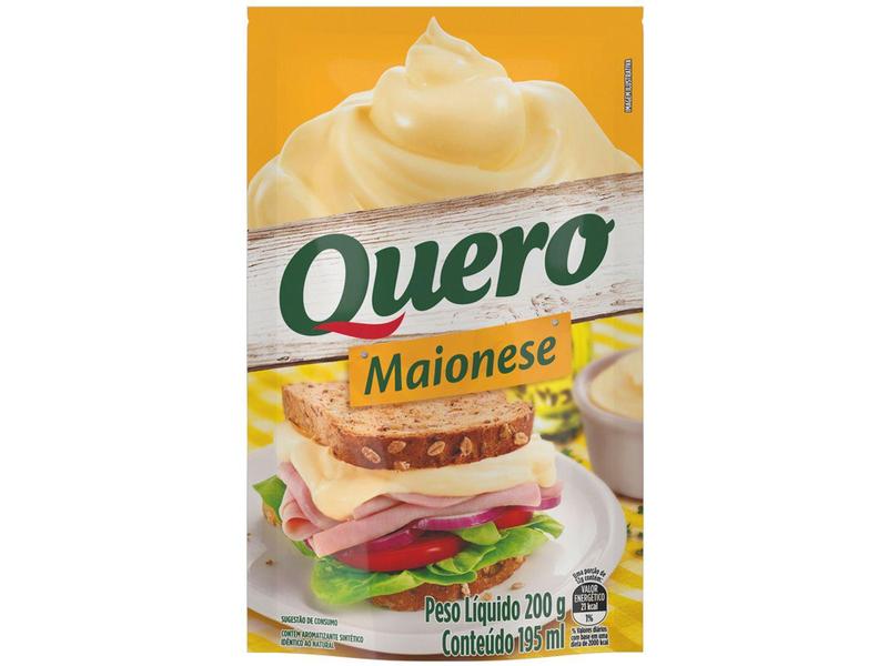 Maionese Quero Tradicional Sachê 200g Imagem de Maionese Quero Tradicional Sachê 200g