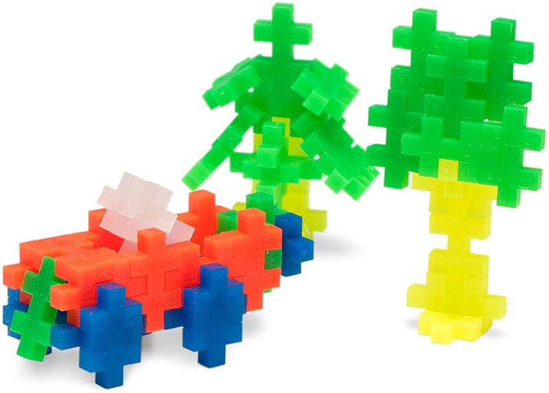 Imagem de MAIS PLUS - Open Play Set - 600 Peça - Neon Color Mix, Construção de Construção Stem Toy, Blocos de Mini Puzzle interligados para crianças