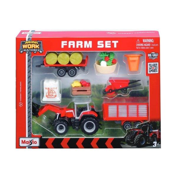 Imagem de Maisto Playset Mini Trator Vermelho 12564B