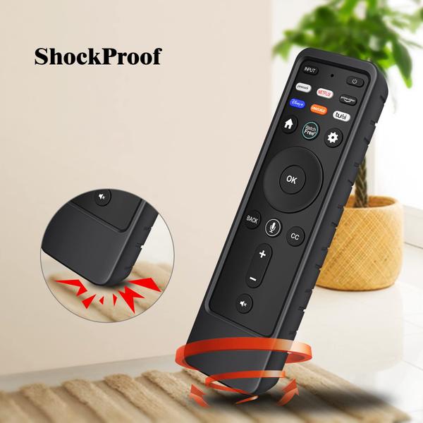 Imagem de Maiúscula silicone caso para Vizio XRT260 Controle Remoto de Voz 2021, Capa anti-slip shockproof para VIZIO XRT260 Série V e M-Series 4K UHD HDR Smart TV Remote, Preto