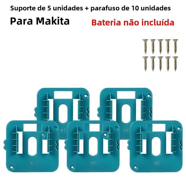 Imagem de Makita 18V Li-ion Bateria Suporte Rack De Armazenamento De Montagem Na Parede Para Ferramentas