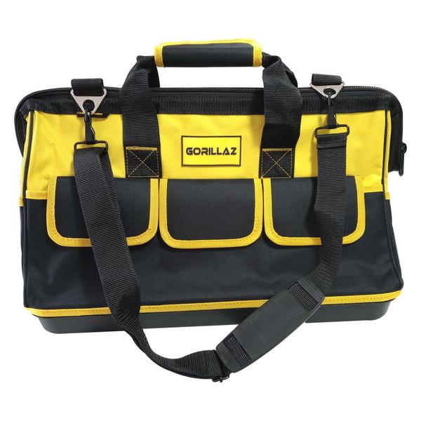 Imagem de Mala Bolsa Para Ferramentas Pedreiro Eletricista Instalador Oxford 600D 16 Bolsos 20" Fundo Borracha