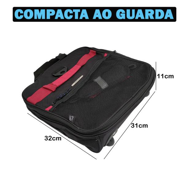 Imagem de Mala Bolsa Sacola de Viagem Dobrável Mao Transversal com Rodinha Tecido Grande Santino