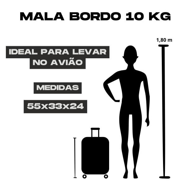 Imagem de Mala De Bordo 10Kg Premium Sestini 360 Classy 20 - Preto