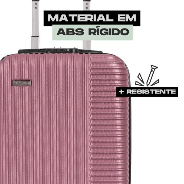 Imagem de Mala De Bordo 10Kg Premium Sestini 360 Classy 20 - Rose