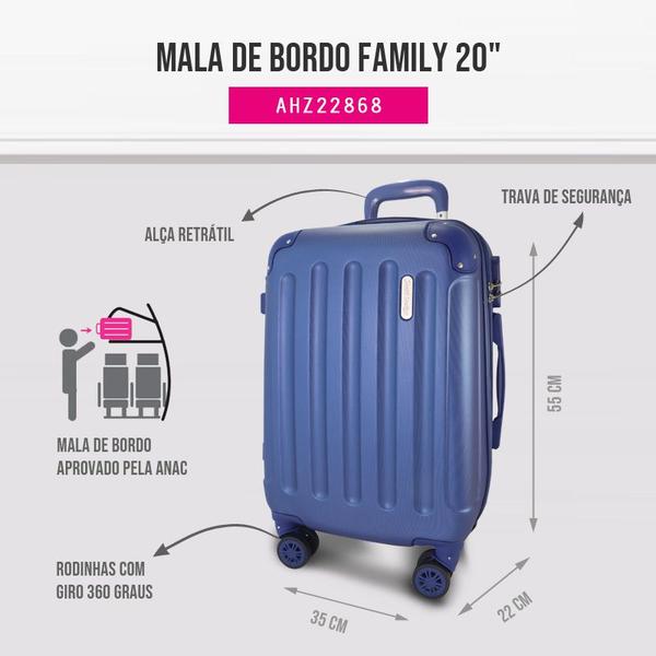 Imagem de Mala de Bordo Family 20"  - Jacki Design