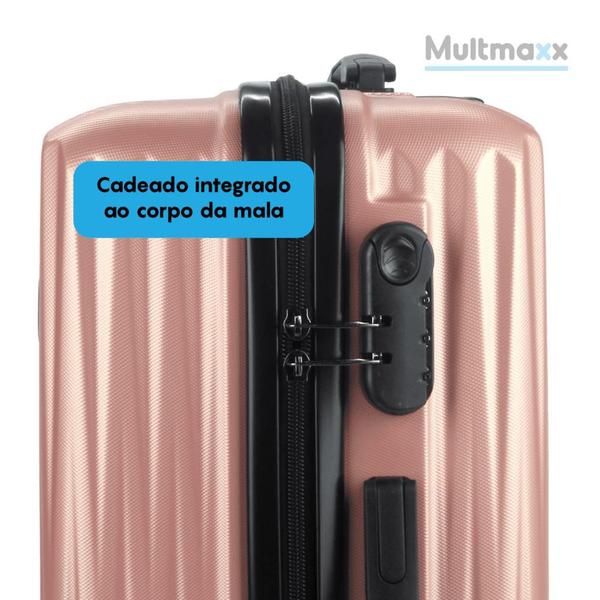 Imagem de Mala de Bordo para Viagem ABS Multmaxx 10KG Cadeado Integrado e Rodas Giratórias