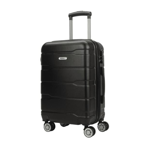 Imagem de Mala de Bordo Viagem  ABS 10kg De Mão 4 Rodinhas Giro 360º Rígida Multmaxx Preta