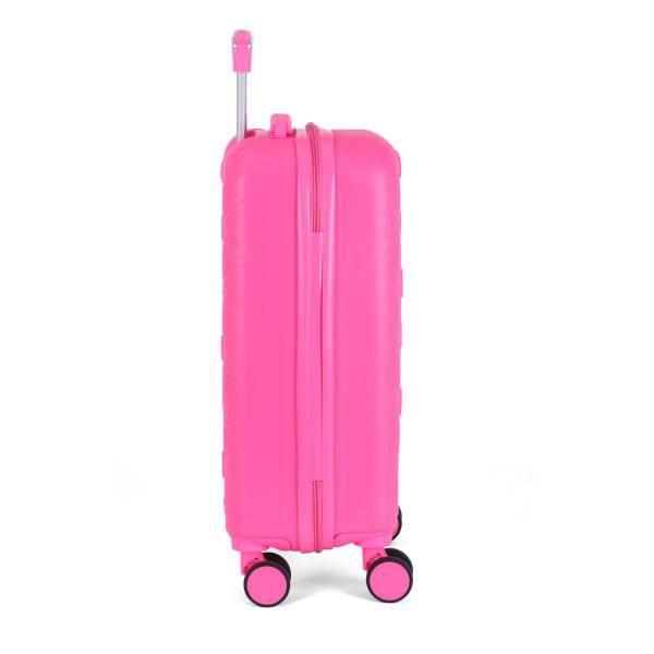 Imagem de Mala de Bordo Viagem Barbie Cor Pink Com Rodas 360 - Luxcel