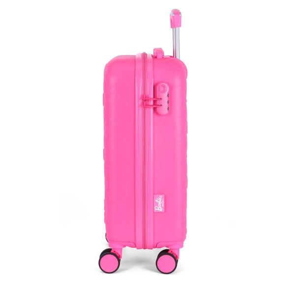 Imagem de Mala de Bordo Viagem Barbie Cor Pink Com Rodas 360 - Luxcel