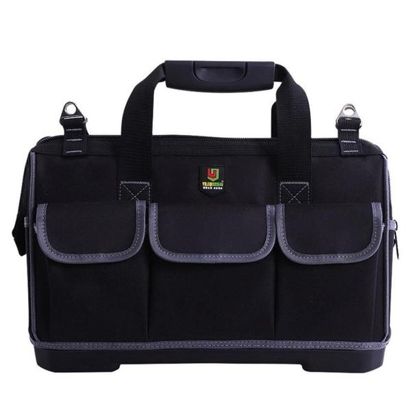 Mala de ferramentas reforçada com fundo emborrachado e 14 bolsos para pedreiro - Tempo Real Imagem de Mala de ferramentas reforçada com fundo emborrachado e 14 bolsos para pedreiro