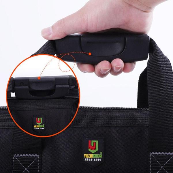 Mala de ferramentas reforçada com fundo emborrachado e 14 bolsos para pedreiro - Tempo Real Imagem de Mala de ferramentas reforçada com fundo emborrachado e 14 bolsos para pedreiro
