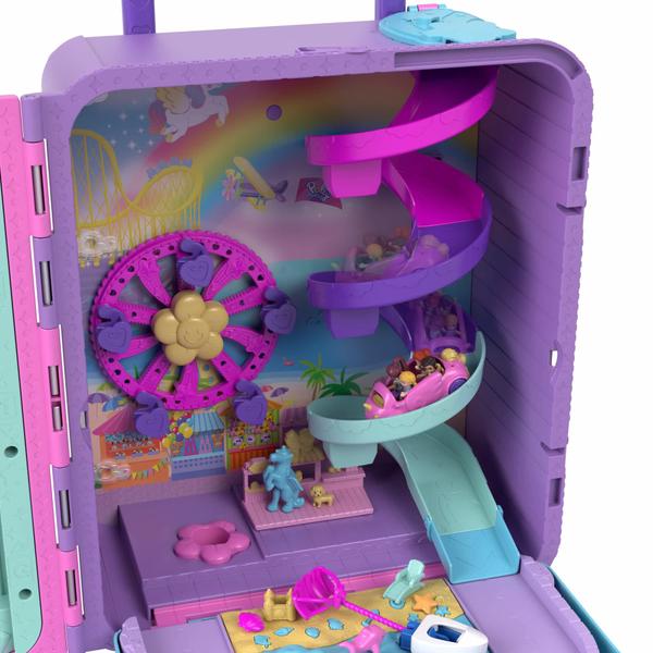 Imagem de Mala de Rodinhas Polly Pocket - Conjunto Resort Roll Away - Com Mini Boneca e Acessórios - Pollyville - 34 cm - Mattel