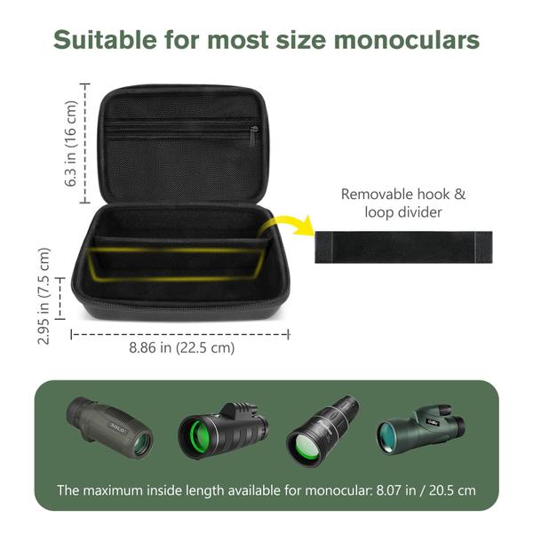 Imagem de Mala de transporte ProCase para telescópio monocular preta