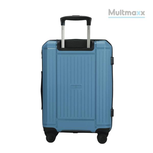 Imagem de Mala de Viagem 10Kg Material PP Rígida e Leve Rodinhas 360 com Fechadura e Senha Azul Multmaxx