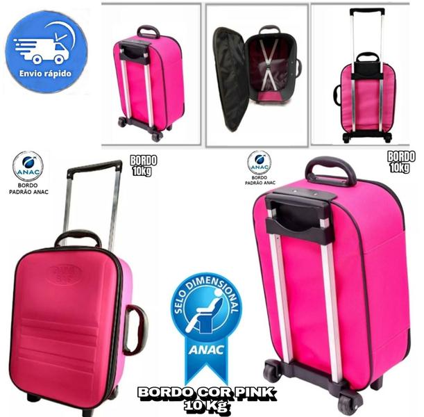 Imagem de Mala de Viagem 10kg modelo bordo cor Pink Florido