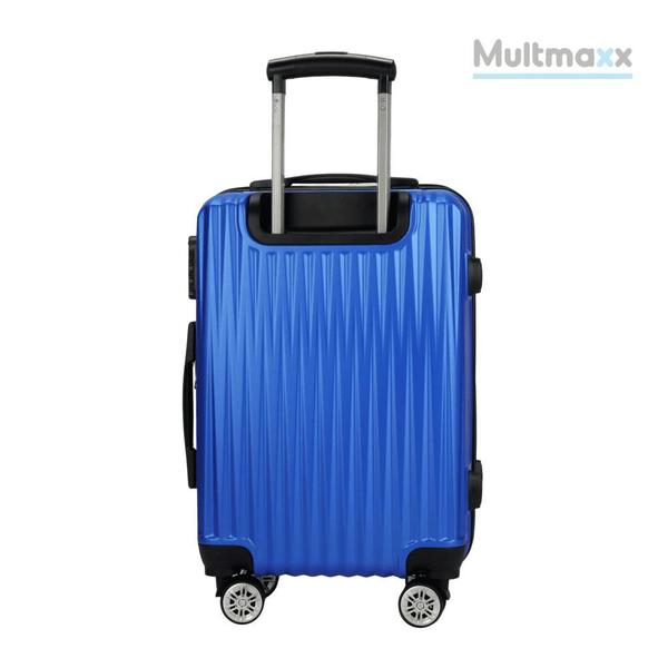 Imagem de Mala De Viagem Bordo 10KG Multmaxx 100% ABS Rígida e Leve Com Rodinhas 360 e Fechadura Com Senha Azul