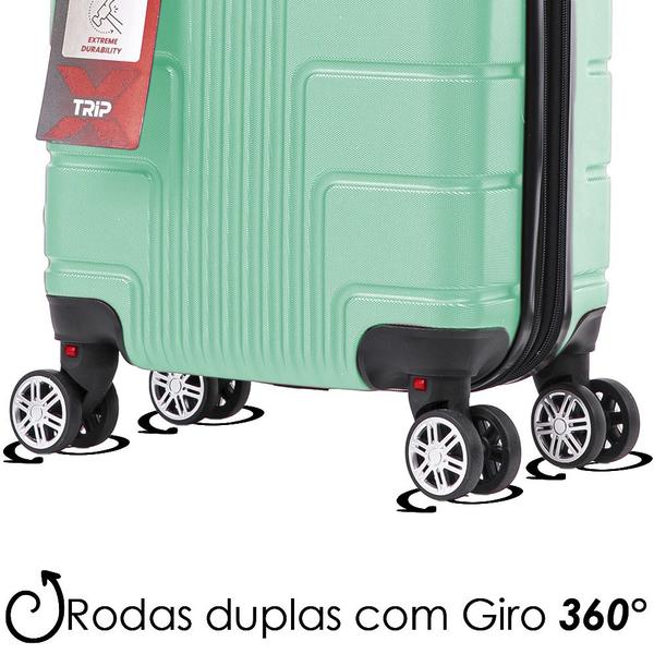 Imagem de Mala De Viagem Bordo 10kg Padrão ANAC Rodinhas 360 TripX