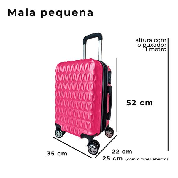 Imagem de Mala de Viagem Bordo 10kg PP C/ Zíper Expansível Padrão ANAC