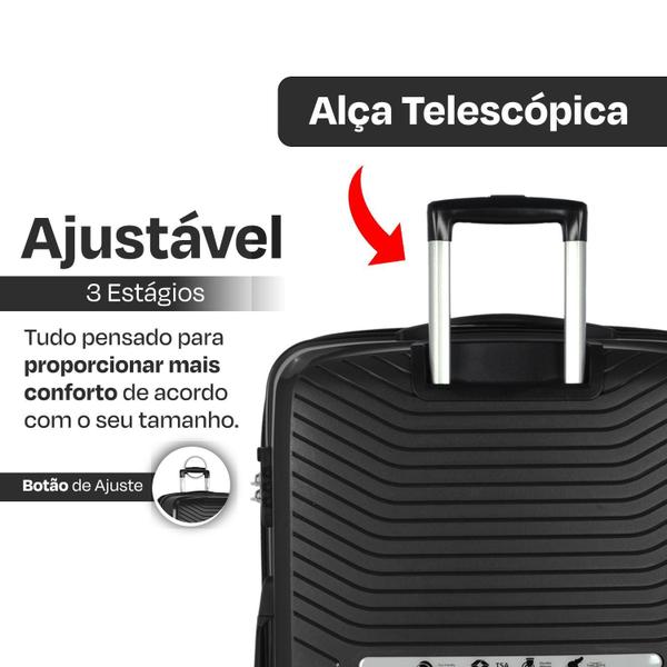 Imagem de Mala De Viagem Bordo 10Kg Tulum Expansvel E Cadeado Tsa