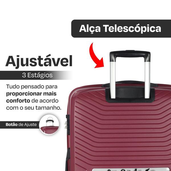 Imagem de Mala De Viagem Bordo 10Kg Tulum Expansvel E Cadeado Tsa