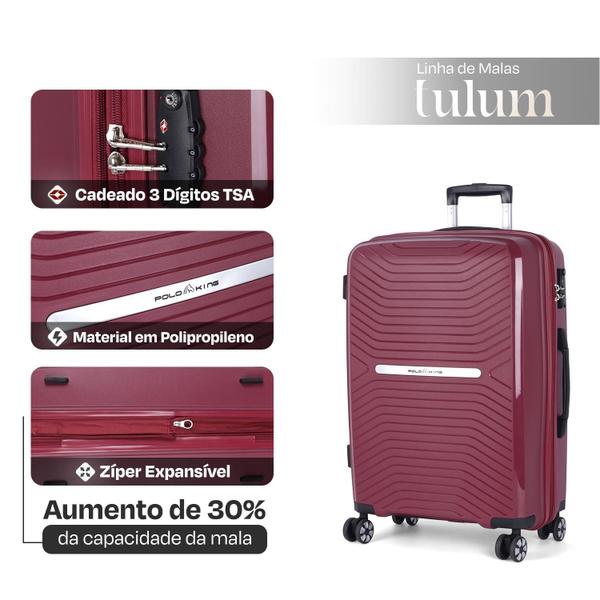 Imagem de Mala De Viagem Bordo 10Kg Tulum Expansvel E Cadeado Tsa