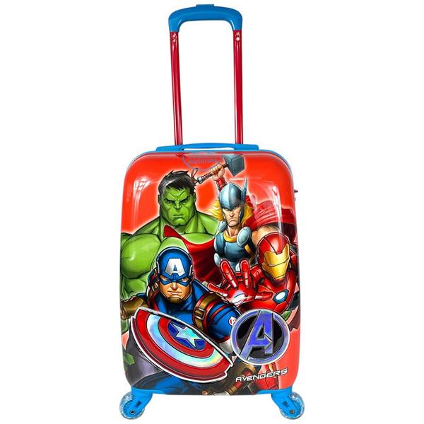 Imagem de Mala De Viagem Bordo Infantil Avengers 4 Rodas Duplas De Led