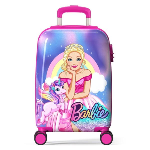 Imagem de Mala De Viagem Bordo Infantil Giro 360 Barbie E Unicornio