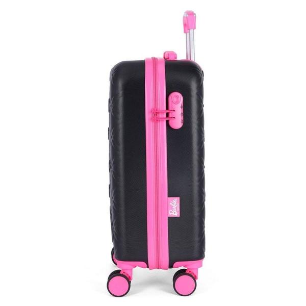 Imagem de Mala De Viagem Bordo Infantil Giro 360 Barbie Preto Luxcel