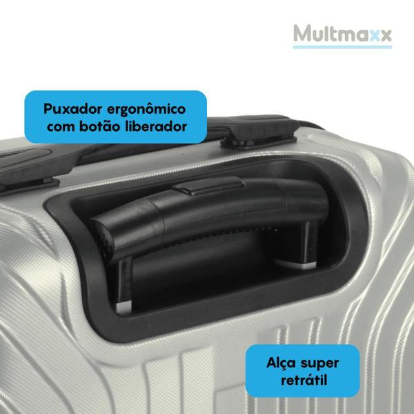 Imagem de Mala de Viagem Bordo Multmaxx em ABS 10Kg Rígida com Cadeado e Senha