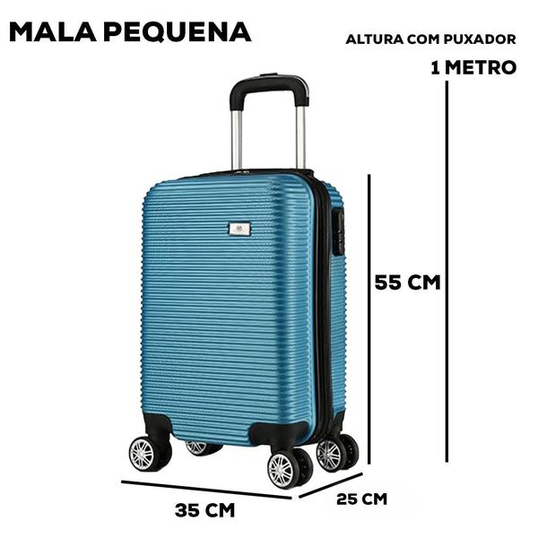 Imagem de Mala De Viagem Bordo Pequena 10kg P+ Em Abs Padrão Anac - AC32